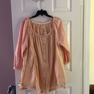 Orange and white Free People dress. BNWT